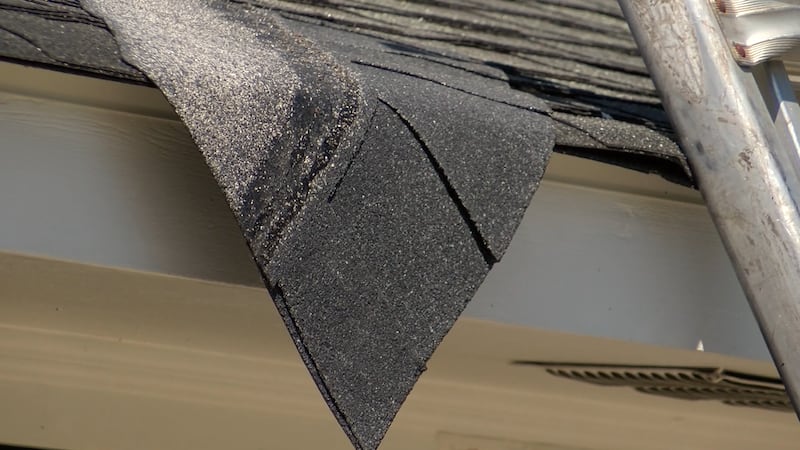 Shingle on roof of home