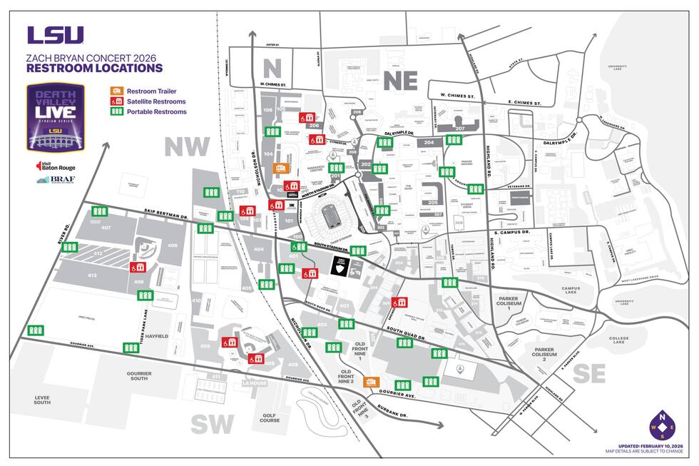 Zach Bryan Concert Restroom Locations