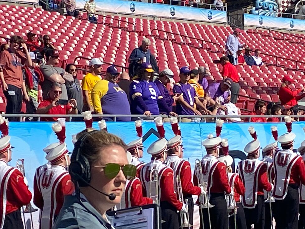 Tiger fans attend the 2024 ReliaQuest Bowl in Tampa where LSU faces off against Wisconsin.