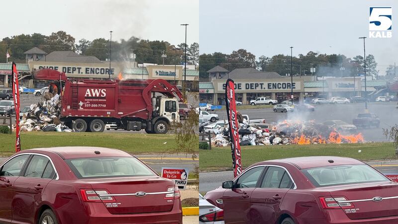 Fire at Walmart parking lot