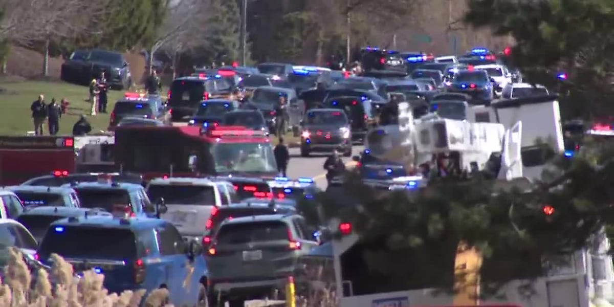 Police respond to a report of an active shooter at a Detroit-area synagogue