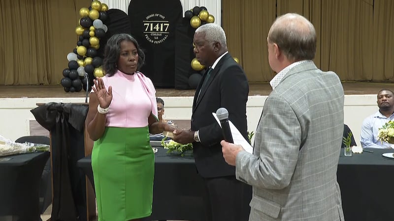 The Town of Colfax made history on Sunday, swearing in the town's first black woman president,...