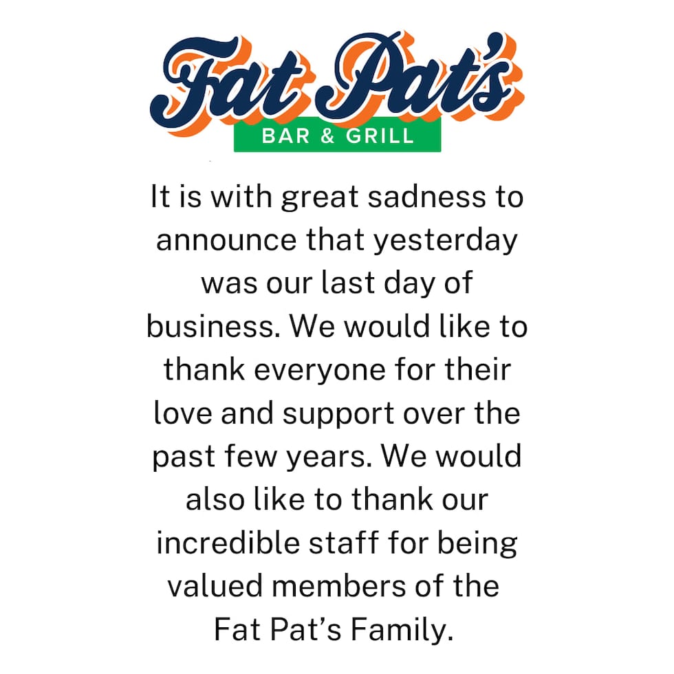 Fat Pat’s Bar and Grill announces last day of business at Alexandria ...