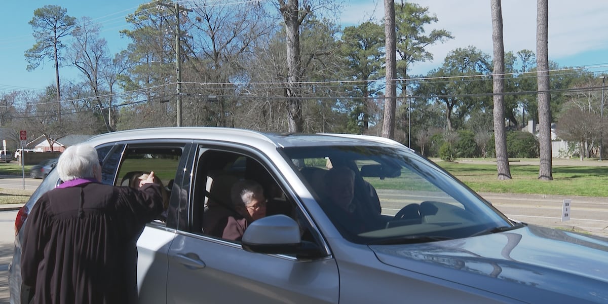 Wednesday Drive First United Methodist Church holds Ash Wednesday drive-thru
