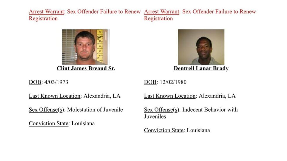 Rpso RPSO searching for MULTIPLE sex offenders