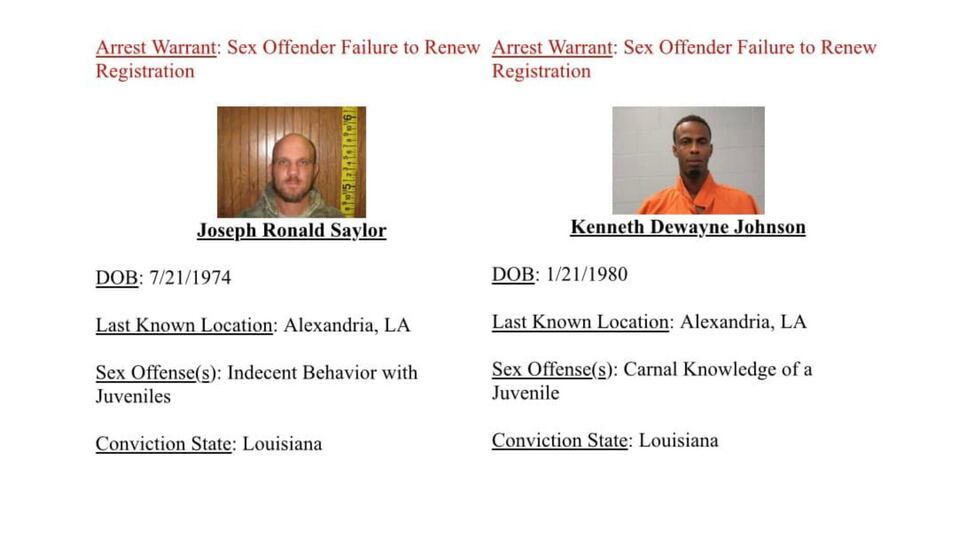 Rpso RPSO searching for MULTIPLE sex offenders