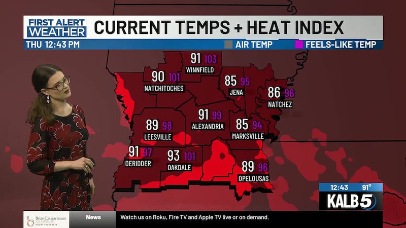 Kaylee's August 6 Midday Forecast