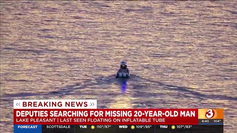 A search operation is underway to find a missing swimmer at Lake Pleasant on Monday evening.